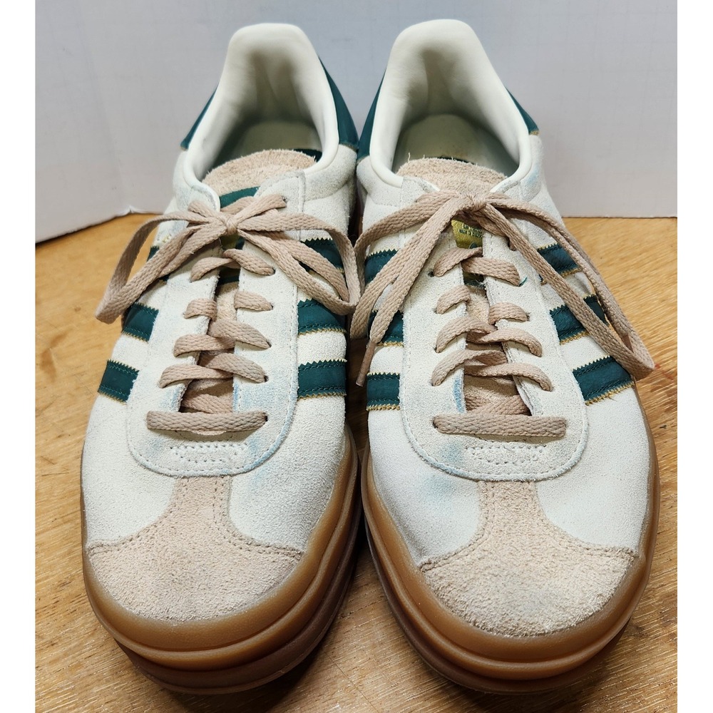 Adidas Gazelle Bold Wonder White Green Platform Sneakers ID7056 Women Size 9